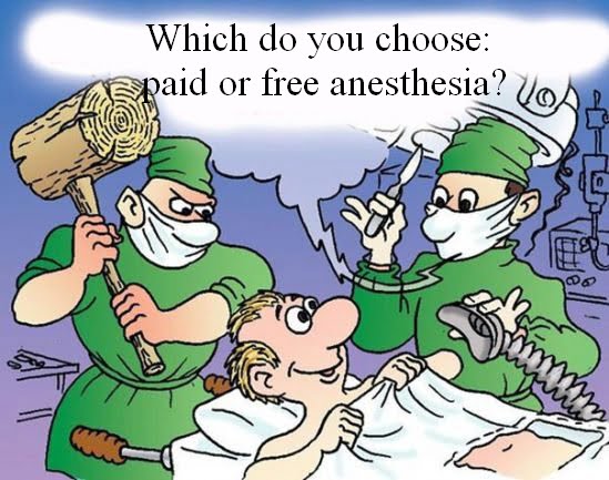 When Will Healthcare Become Virtually Free Shortly Worldwide.
Which do you choose: paid or free anesthesia? Meme