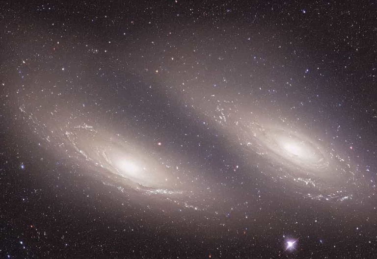 Andromeda Galaxy in the Space